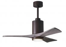 Matthews Fan Company PA3-TB-BW-42 - Patricia-3 - 42" Three Blade Ceiling Fan - 5CCT Integrated LED - Textured Bronze Finish