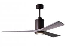 Matthews Fan Company PA3-TB-BW-60 - Patricia - 3 - 60" Three Blade Ceiling Fan - 5CCT Integrated LED - Textured Bronze Finish