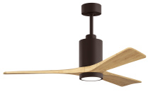 Matthews Fan Company PA3-TB-LM-52 - Patricia-3 - 52" Three Blade Ceiling Fan - 5CCT Integrated LED - Textured Bronze Finish