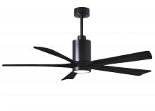 Matthews Fan Company PA5-BK-BK-60 - Patricia-5 - 60" Five Blade Ceiling Fan - 5CCT Integrated LED - Matte Black Finish