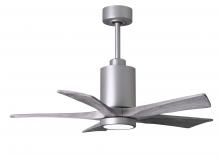 Matthews Fan Company PA5-BN-BW-42 - Patricia-5 - 42" Five Blade Ceiling Fan - 5CCT Integrated LED - Brushed Nickel Finish
