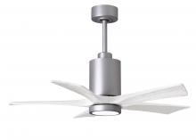 Matthews Fan Company PA5-BN-MWH-42 - Patricia-5 - 42" Five Blade Ceiling Fan - 5CCT Integrated LED - Brushed Nickel Finish