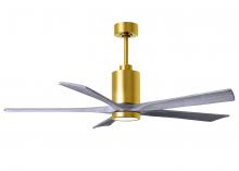 Matthews Fan Company PA5-BRBR-BW-60 - Patricia - 5 - 60" Five Blade Ceiling Fan - 5CCT Integrated LED - Brushed Brass Finish