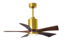 Matthews Fan Company PA5-BRBR-WA-42 - Patricia-5 - 42" Five Blade Ceiling Fan - 5CCT Integrated LED - Brushed Brass Finish
