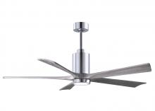 Matthews Fan Company PA5-CR-BW-60 - Patricia-5 - 60" Five Blade Ceiling Fan - 5CCT Integrated LED - Polished Chrome Finish