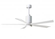Matthews Fan Company PA5-WH-MWH-60 - Patricia-5 - 60" Five Blade Ceiling Fan - 5CCT Integrated LED - Gloss White Finish