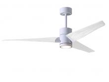 Matthews Fan Company SJ-WH-MWH-52 - Super Janet - 52" Ceiling Fan - Integrated LED - Gloss White Finish - Matte White Blades