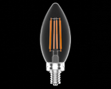 RAB Lighting B11-5-E12-930-F-C - DECORATIVE 500 LUMENS B11 5W BASE E12 90CRI 3000K FILAMENT CLEAR