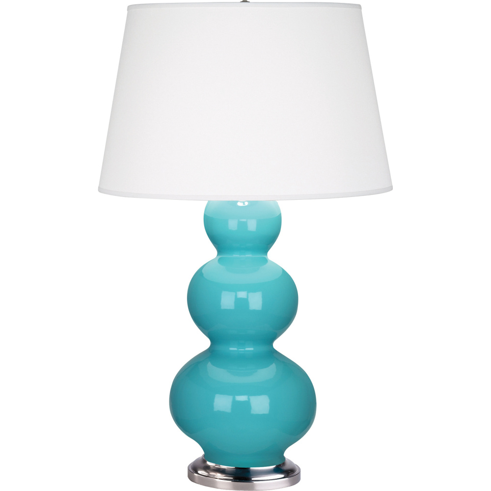 Egg Blue Triple Gourd Table Lamp