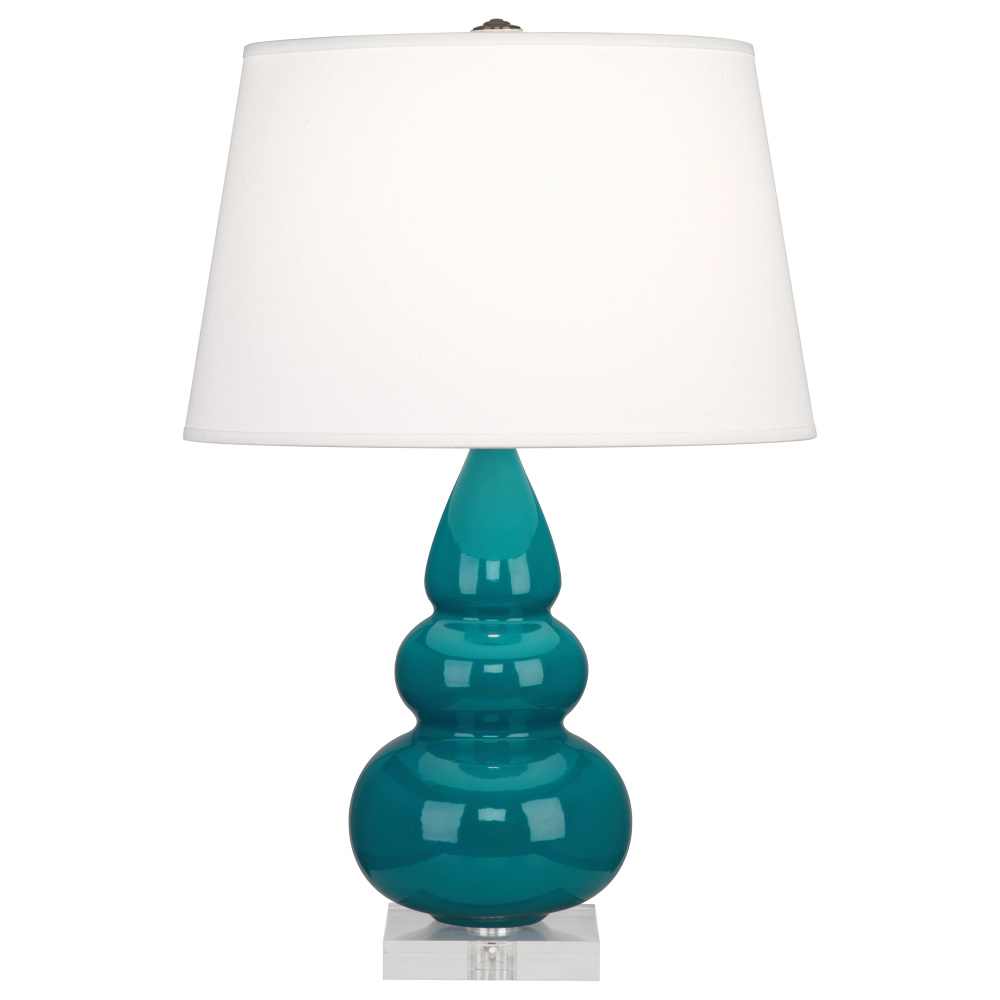 Peacock Small Triple Gourd Accent Lamp