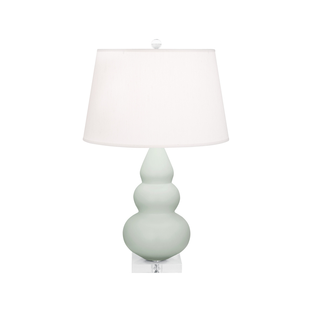 Matte Celadon Small Triple Gourd Accent Lamp