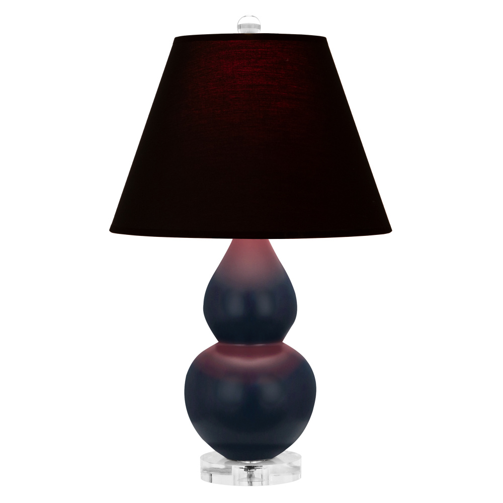 Matte Midnight Blue Small Double Gourd Accent Lamp
