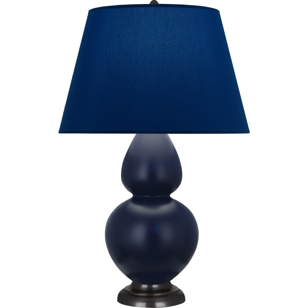 Matte Midnight Blue Double Gourd Table Lamp