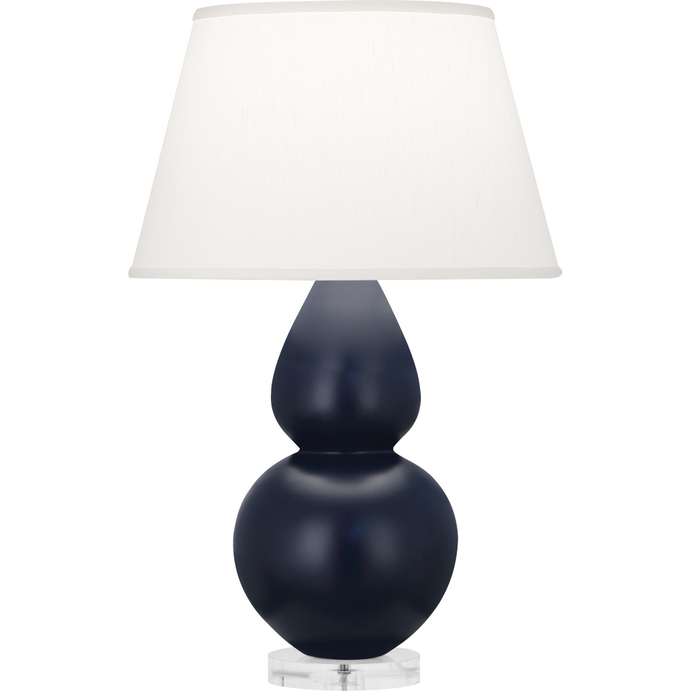 Matte Midnight Blue Double Gourd Table Lamp