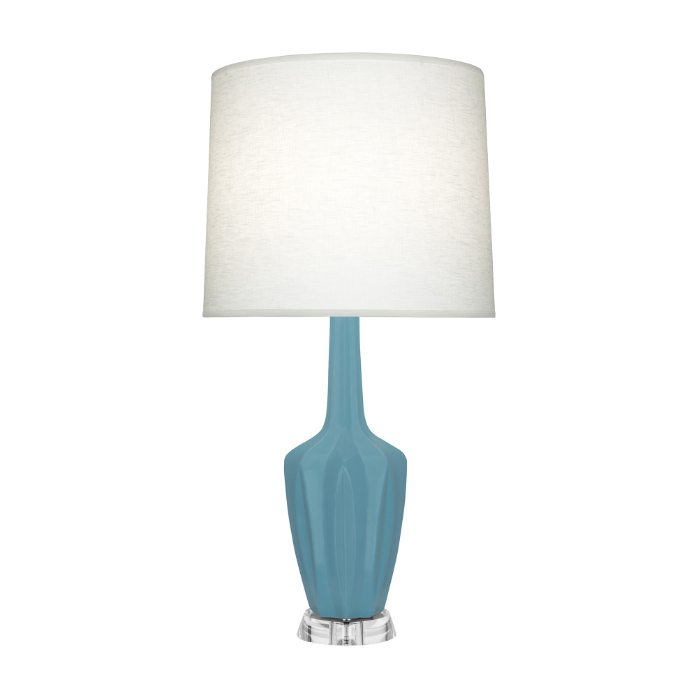 Matte Steel Blue Emma Accent Lamp