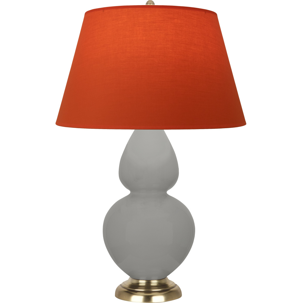 Matte Smokey Taupe Double Gourd Table Lamp
