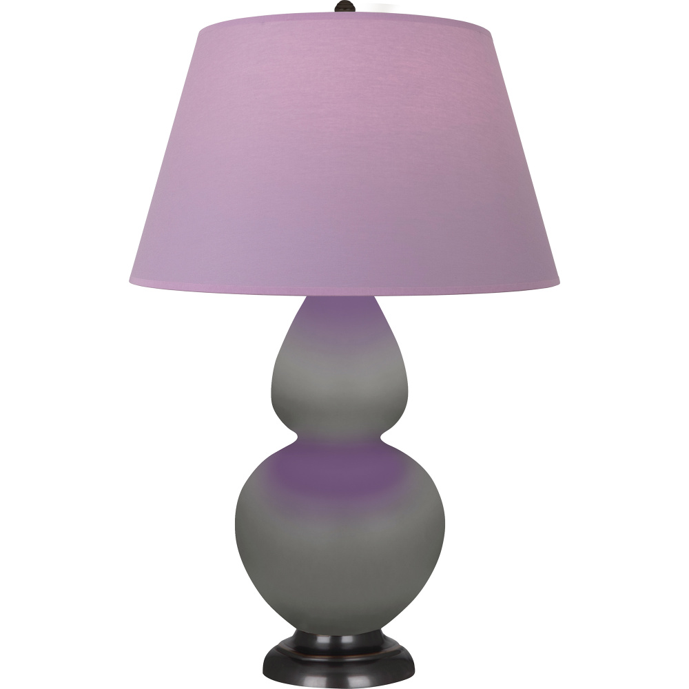 Matte Smokey Taupe Double Gourd Table Lamp
