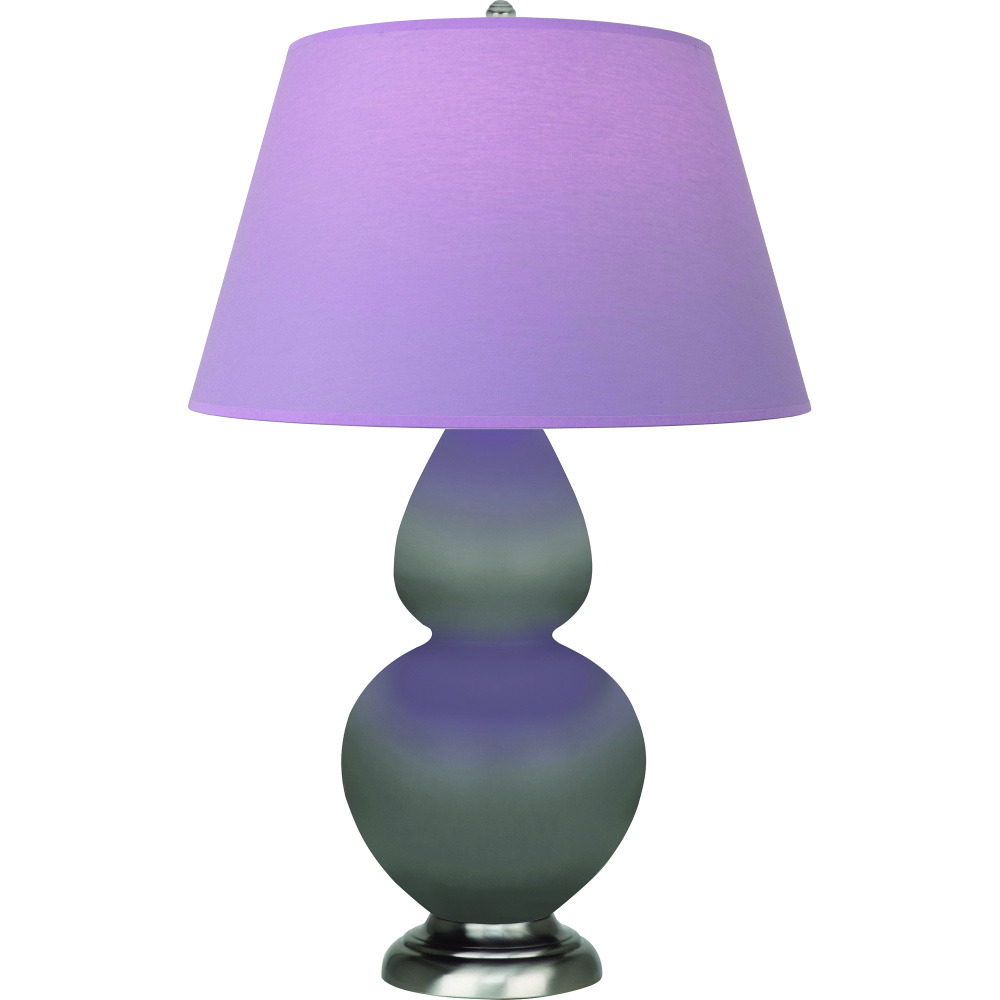 Matte Smokey Taupe Double Gourd Table Lamp