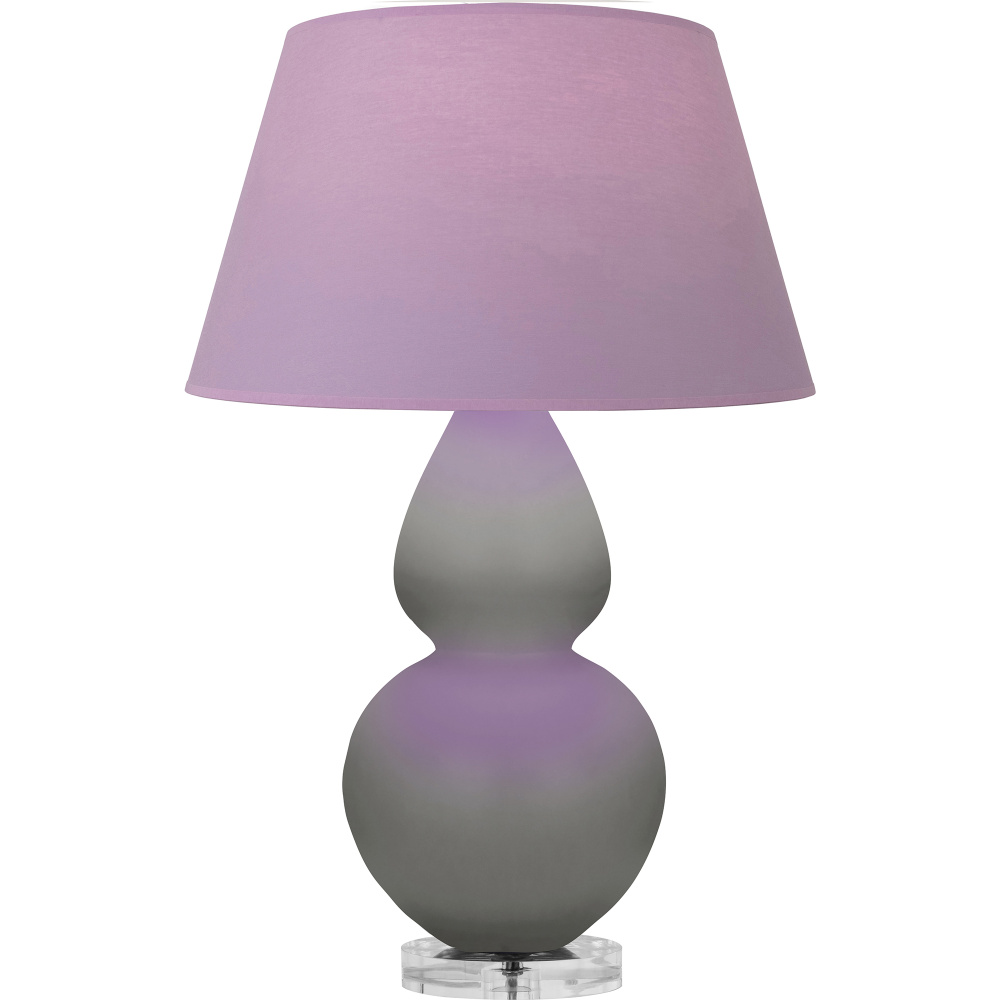 Matte Smokey Taupe Double Gourd Table Lamp