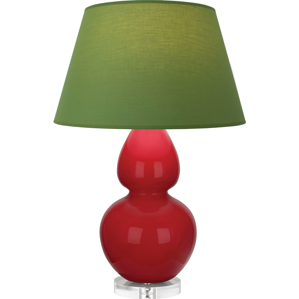 Ruby Red Double Gourd Table Lamp