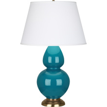 Robert Abbey 1751X - Peacock Double Gourd Table Lamp