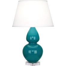 Robert Abbey A753X - Peacock Double Gourd Table Lamp