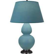 Robert Abbey MOB57B - Matte Steel Blue Double Gourd Table Lamp