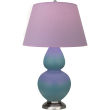 Robert Abbey MOB59L - Matte Steel Blue Double Gourd Table Lamp