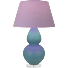 Robert Abbey MOB62L - Matte Steel Blue Double Gourd Table Lamp