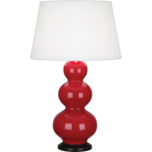 Robert Abbey RR41X - Ruby Red Triple Gourd Table Lamp