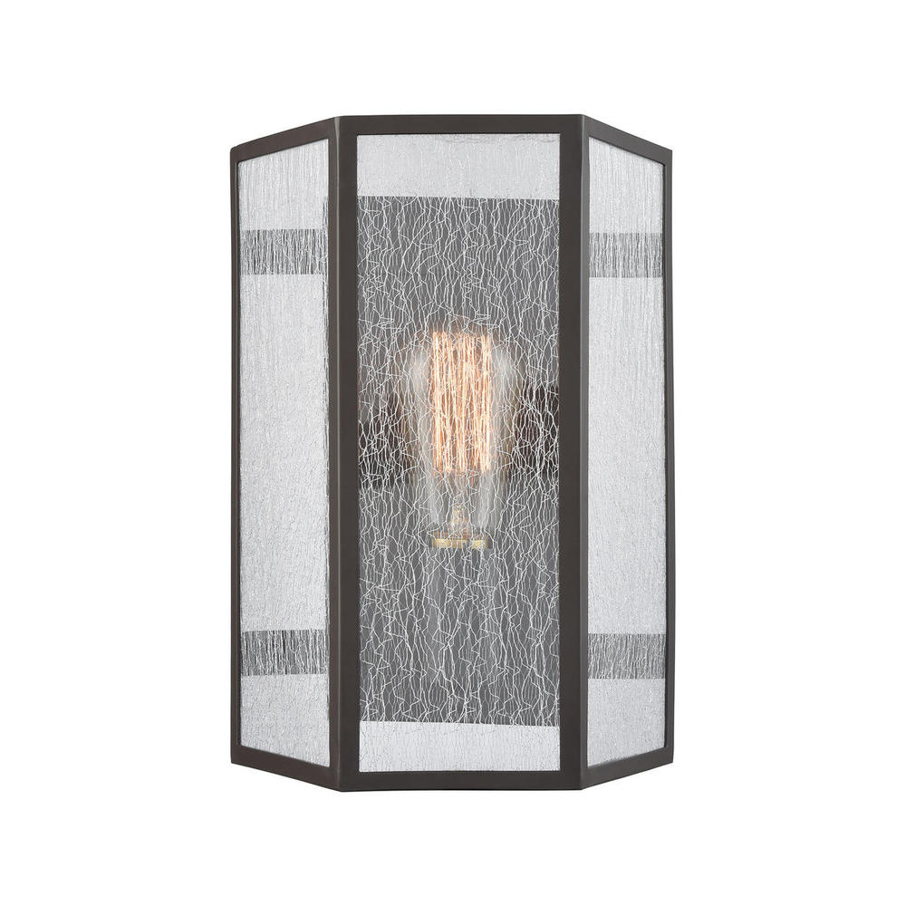 Spencer 1-Light Sconce in Oil Rubbed Bronze with Translucent Organza PVC Shade