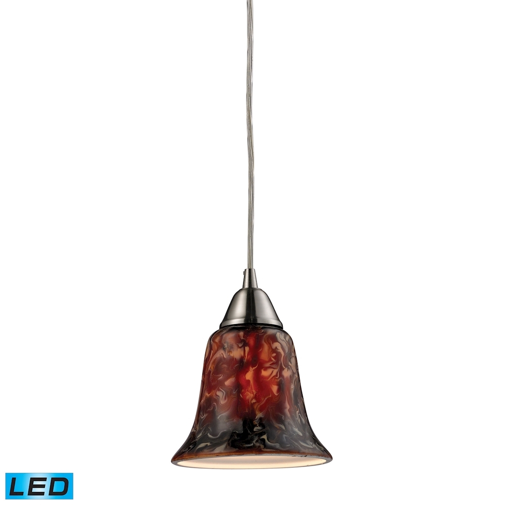 Confections 1-Light Pendant in Satin Nickel - Includes LED Bulbs