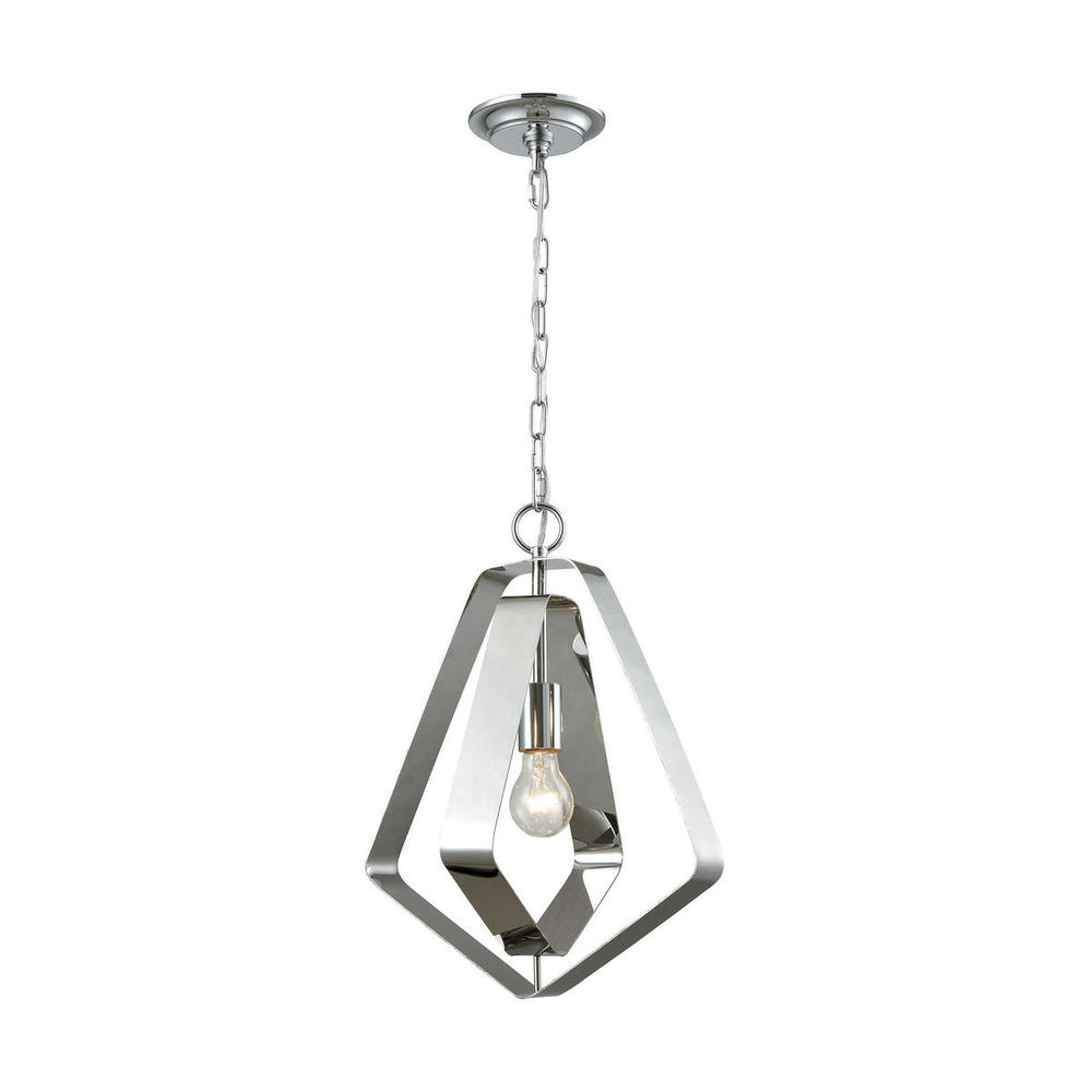 Anguluxe 1-Light Pendant in Polished Chrome