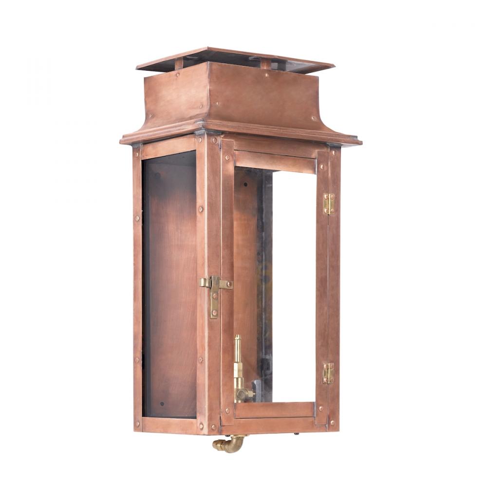 Maryville Gas Outdoor Wall Lantern in Aged Copper