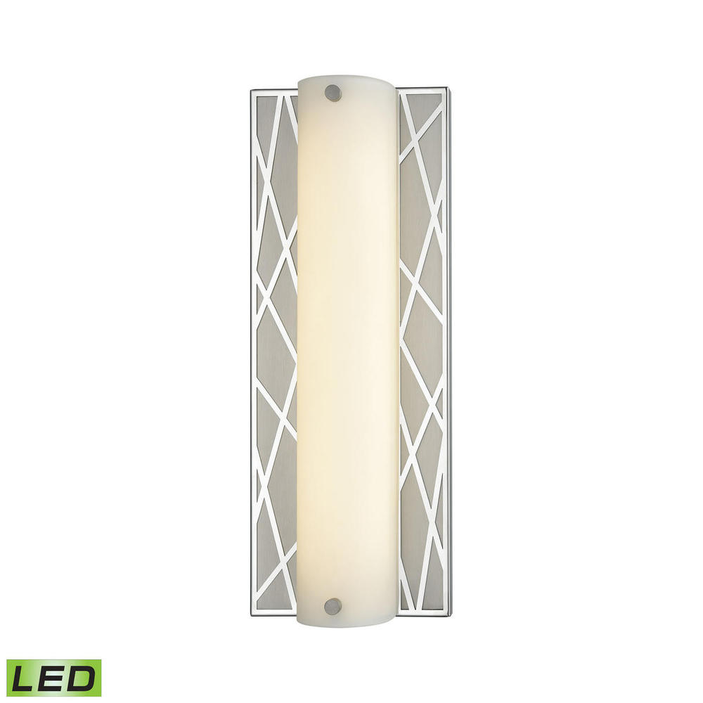 Captiva 1-Light Vanity Sconce in Polished Stainless and Matte Nickel with Diffuser - Integrated LED