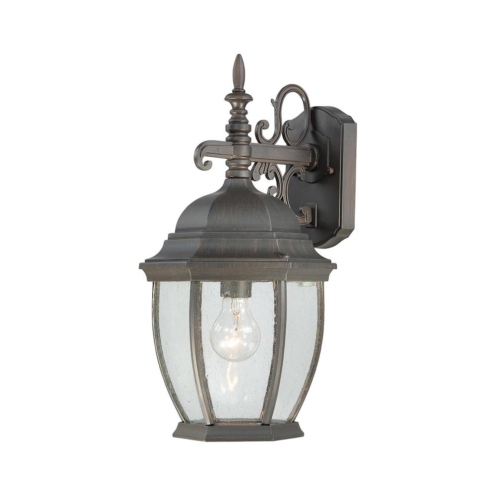 Covington 1-Light Outdoor Wall Lantern in Painted Bronze