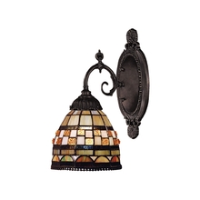 ELK Home Plus 071-TB-10 - Jewelstone 1-Light Wall Lamp in Tiffany Bronze with Tiffany Style Glass