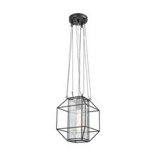 ELK Home Plus 11950/1 - Waterbury 1-Light Mini Pendant in Oil Rubbed Bronze with Ripple Glass Panels