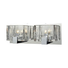 ELK Home Plus 11961/2 - Ridgecrest 2-Light Vanity Sconce in Polished Chrome with Clear Cast Glass