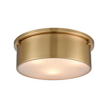 ELK Home Plus 12121/3 - 3-Light Flush Mount in Satin Brass with Frosted Glass