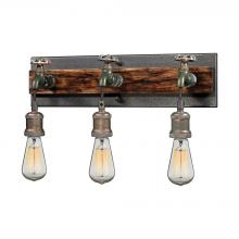 ELK Home Plus 14282/3 - Jonas 3-Light Vanity Lamp in Multi-Tone Weathered with Faucet Motif