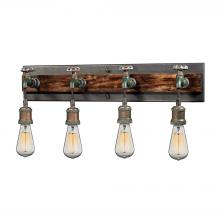 ELK Home Plus 14283/4 - Jonas 4-Light Vanity Lamp in Multi-Tone Weathered with Faucet Motif