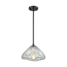 ELK Home Plus 15330/1 - Kendal 1-Light Mini Pendant in Oil Rubbed Bronze and Polished Chrome with Freeform Glass