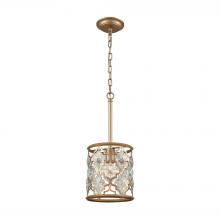 ELK Home Plus 32094/1 - Armand 1-Light Mini Pendant in Matte Gold with Clear Crystals