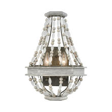 ELK Home Plus 33190/2 - Summerton 2-Light Sconce in Washed Gray and Malted Rust with Strung Beads