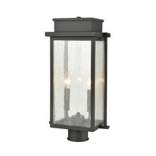 ELK Home Plus 45444/2 - Braddock 2-Light Outdoor Post Mount in Architectural Bronze with Seedy Glass Enclosure