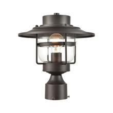 ELK Home Plus 46073/1 - Renninger 1-Light Outdoor Post Mount in Oil Rubbed Bronze with Clear Glass
