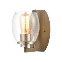 ELK Home Plus 46420/1 - Bixler 1-Light Sconce in Light Wood with Seedy Glass