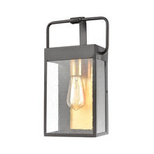 ELK Home Plus 46681/1 - Knowlton 1-Light Sconce in Matte Black with Seedy Glass