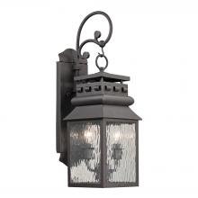 ELK Home Plus 47065/2 - Forged Lancaster 2-Light Outdoor Wall Lamp in Charcoal